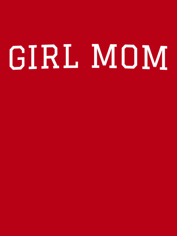 Personalized Girl Mom T-Shirt - Red - Decorate View