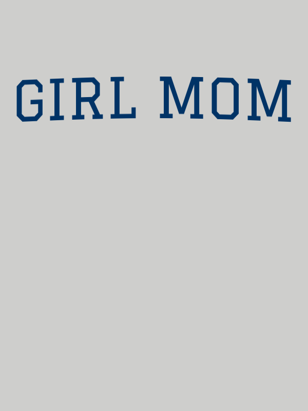 Personalized Girl Mom T-Shirt - Grey - Decorate View