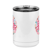 Thumbnail for Girl Power Flowers Coffee Mug Tumbler with Handle (15 oz) - Front View
