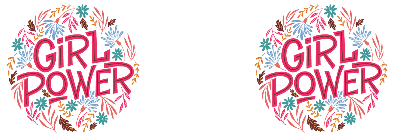 Girl Power Flowers Coffee Mug Tumbler with Handle (15 oz) - Graphic View