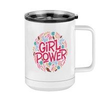 Thumbnail for Girl Power Flowers Coffee Mug Tumbler with Handle (15 oz) - Right View
