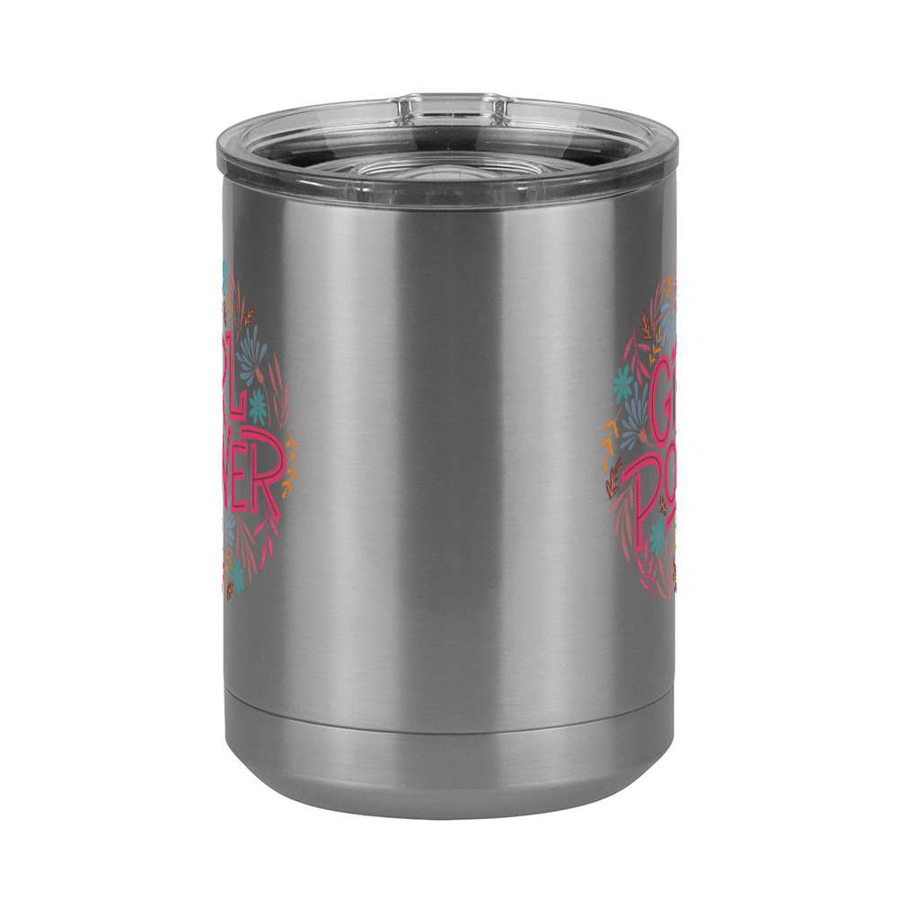 Girl Power Flowers Coffee Mug Tumbler with Handle (15 oz) - Front View