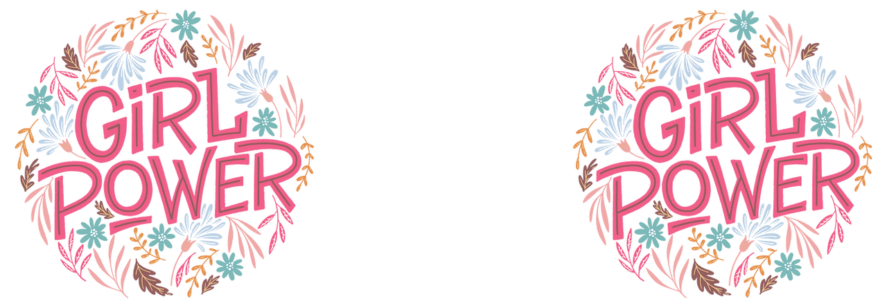 Girl Power Flowers Coffee Mug Tumbler with Handle (15 oz) - Graphic View