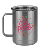 Thumbnail for Girl Power Flowers Coffee Mug Tumbler with Handle (15 oz) - Left View