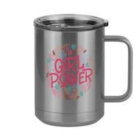 Thumbnail for Girl Power Flowers Coffee Mug Tumbler with Handle (15 oz) - Right View