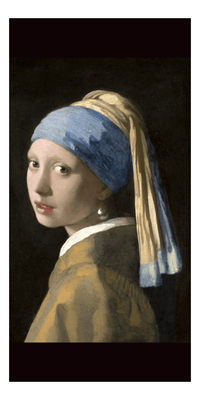 Thumbnail for Girl with a Pearl Earring Beach Towel - Johannes Vermeer - Front View