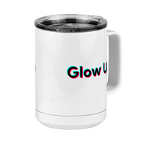 Thumbnail for Glow Up Coffee Mug Tumbler with Handle (15 oz) - TikTok Trends - Front Right View