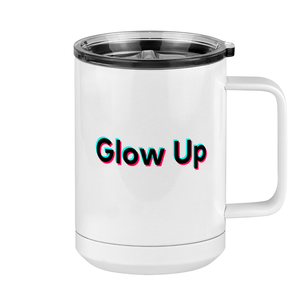 Glow Up Coffee Mug Tumbler with Handle (15 oz) - TikTok Trends - Right View