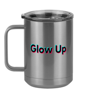 Thumbnail for Glow Up Coffee Mug Tumbler with Handle (15 oz) - TikTok Trends - Left View