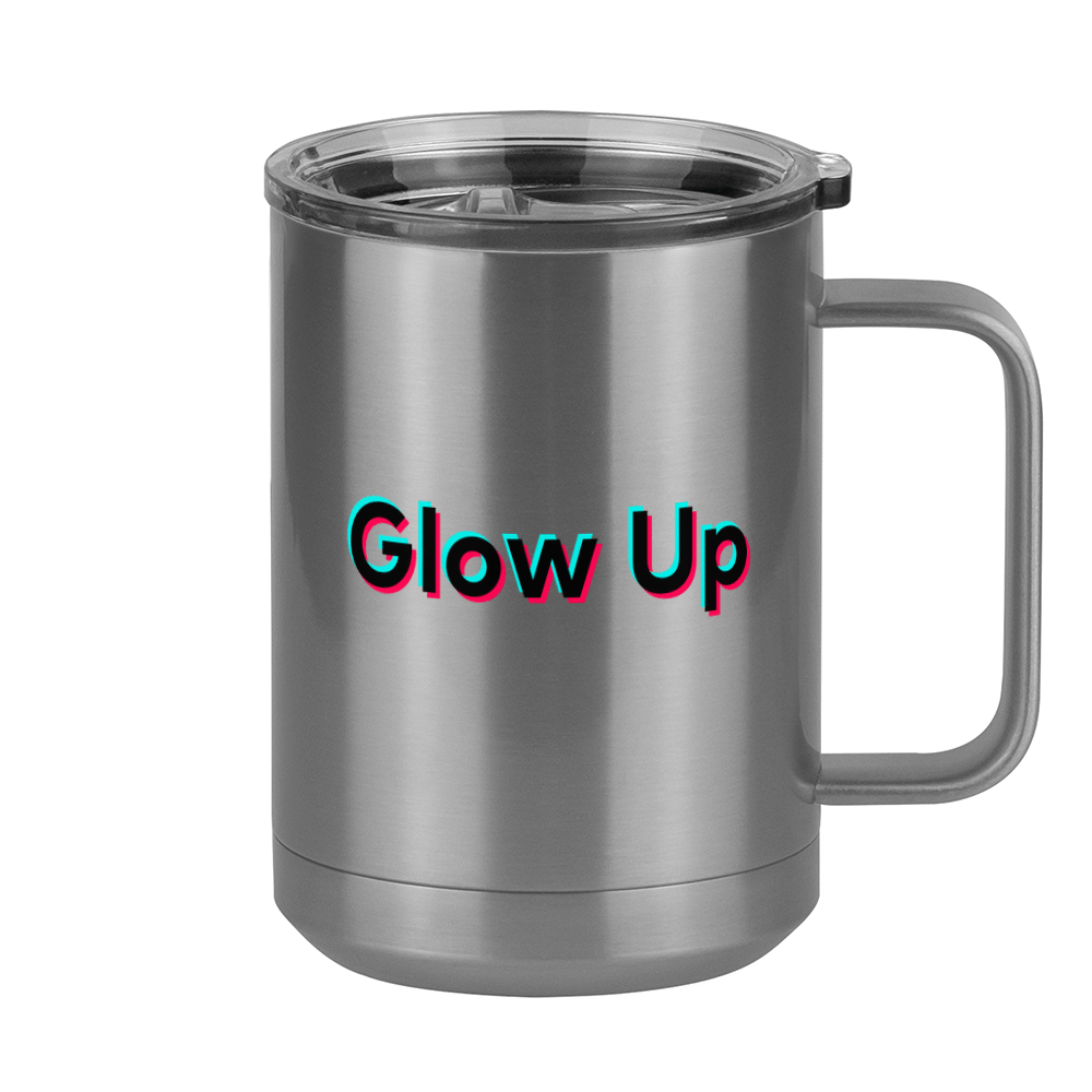 Glow Up Coffee Mug Tumbler with Handle (15 oz) - TikTok Trends - Right View