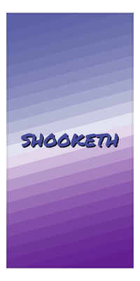 Thumbnail for Personalized Gradient Lines Beach Towel - Blue & Purple - Vertical - Front View