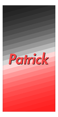 Thumbnail for Personalized Gradient Lines Beach Towel - Black & Red - Vertical - Front View