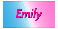 Thumbnail for Personalized Gradient Lines Beach Towel - Blue & Pink - Horizontal - Front View