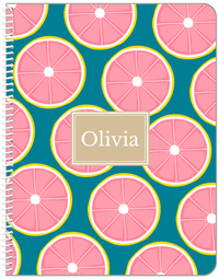 Thumbnail for Personalized Grapefruit Notebook - Rectangle Nameplate - Front View