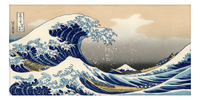 Thumbnail for Great Wave Off Kanagawa Beach Towel - Front View