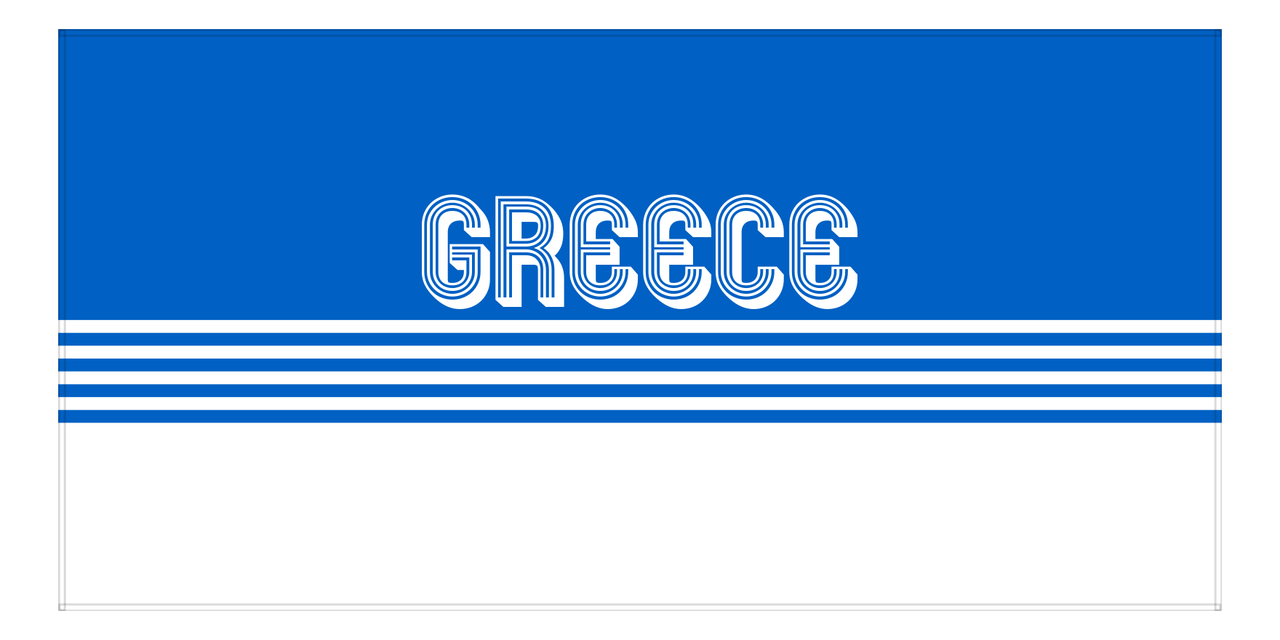 Personalized Greece Beach Towel - Front View