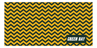 Thumbnail for Personalized Green Bay Chevron Beach Towel - Front View