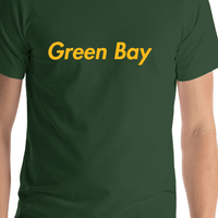 Thumbnail for Personalized Green Bay T-Shirt - Green - Shirt Close-Up View