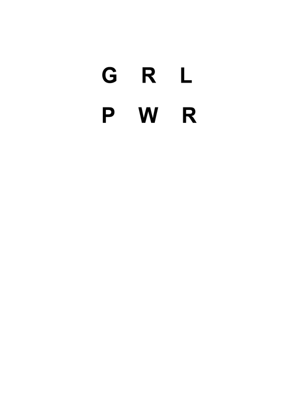 GRL PWR T-Shirt - White - Decorate View