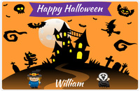 Thumbnail for Personalized Halloween Placemat VI - Moon Rising - Halloween Characters II -  View