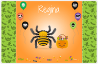 Thumbnail for Personalized Halloween Placemat VIII - Flying Pumpkins - Spider -  View