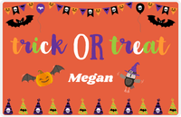 Thumbnail for Personalized Halloween Placemat X - Party Treat - Orange Background -  View