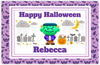 Thumbnail for Personalized Halloween Placemat XIV - Happy Halloween - Frankie -  View