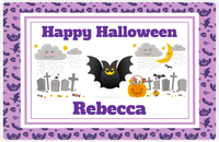 Thumbnail for Personalized Halloween Placemat XIV - Happy Halloween - Bat -  View