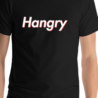 Thumbnail for Hangry T-Shirt - Black - Shirt Close-Up View
