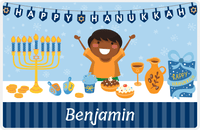 Thumbnail for Personalized Hanukkah Placemat I - Celebration Table - Black Boy II -  View