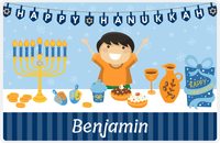 Thumbnail for Personalized Hanukkah Placemat I - Celebration Table - Asian Boy -  View