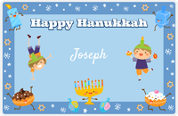 Thumbnail for Personalized Hanukkah Placemat V - Hanukkah Friends - Blond Boy -  View