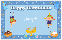 Thumbnail for Personalized Hanukkah Placemat V - Hanukkah Friends - Redhead Boy -  View