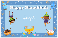 Thumbnail for Personalized Hanukkah Placemat V - Hanukkah Friends - Black Boy II -  View