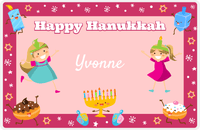 Thumbnail for Personalized Hanukkah Placemat VI - Hanukkah Friends - Blonde Girl -  View