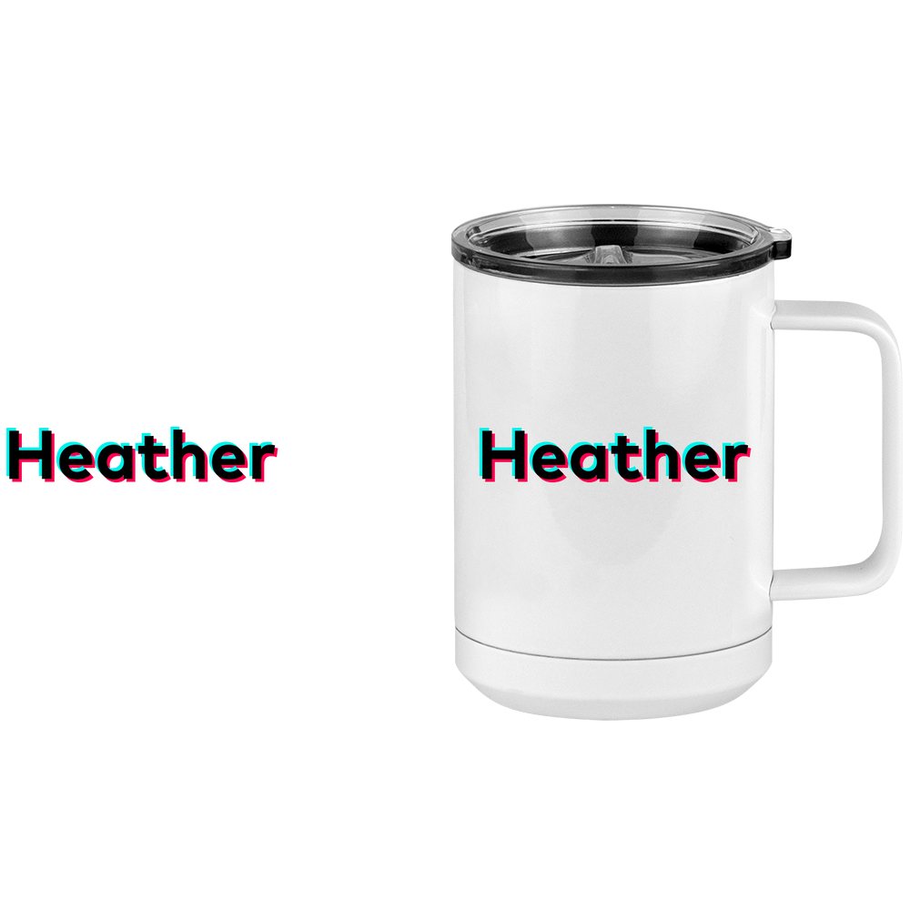Heather Coffee Mug Tumbler with Handle (15 oz) - TikTok Trends - Design View