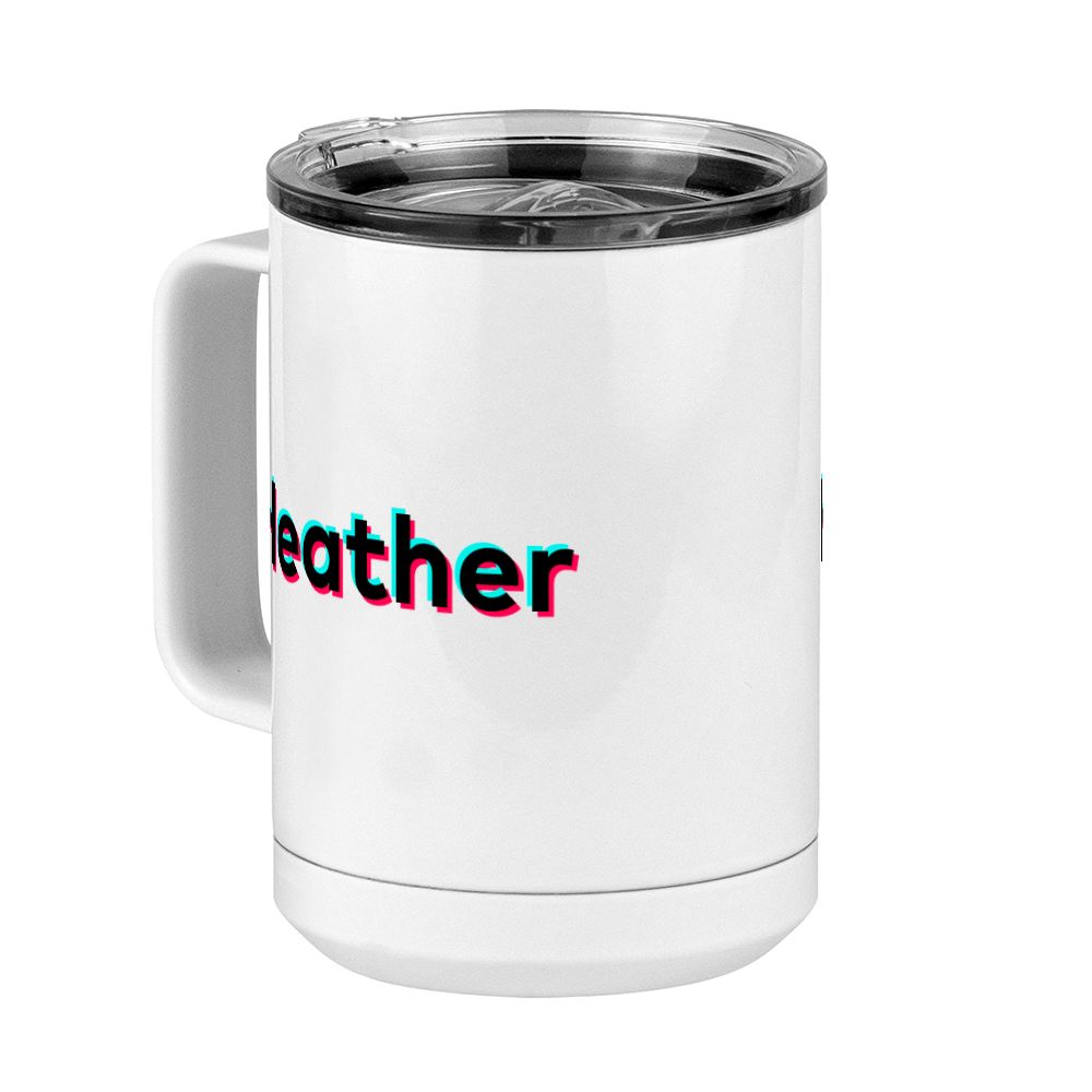 Heather Coffee Mug Tumbler with Handle (15 oz) - TikTok Trends - Front Left View