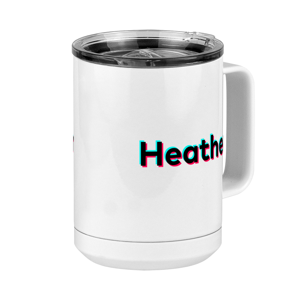 Heather Coffee Mug Tumbler with Handle (15 oz) - TikTok Trends - Front Right View