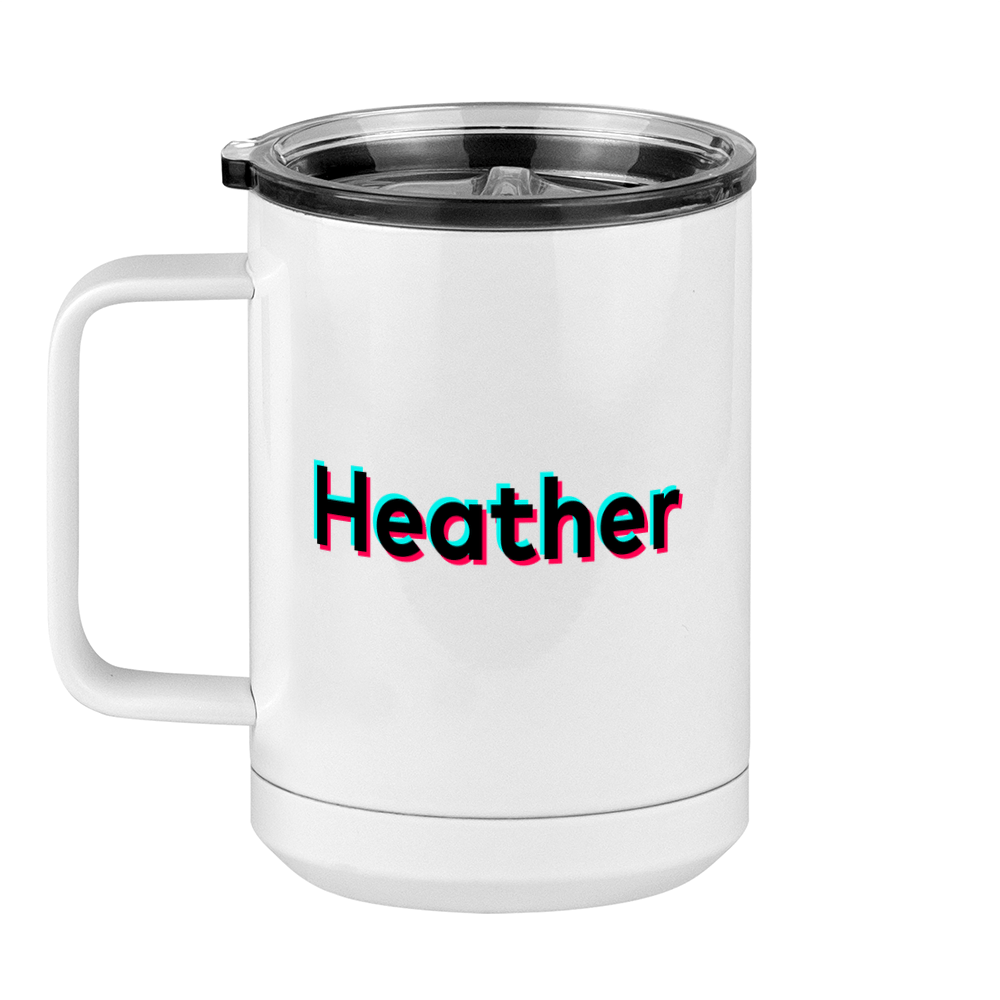 Heather Coffee Mug Tumbler with Handle (15 oz) - TikTok Trends - Left View