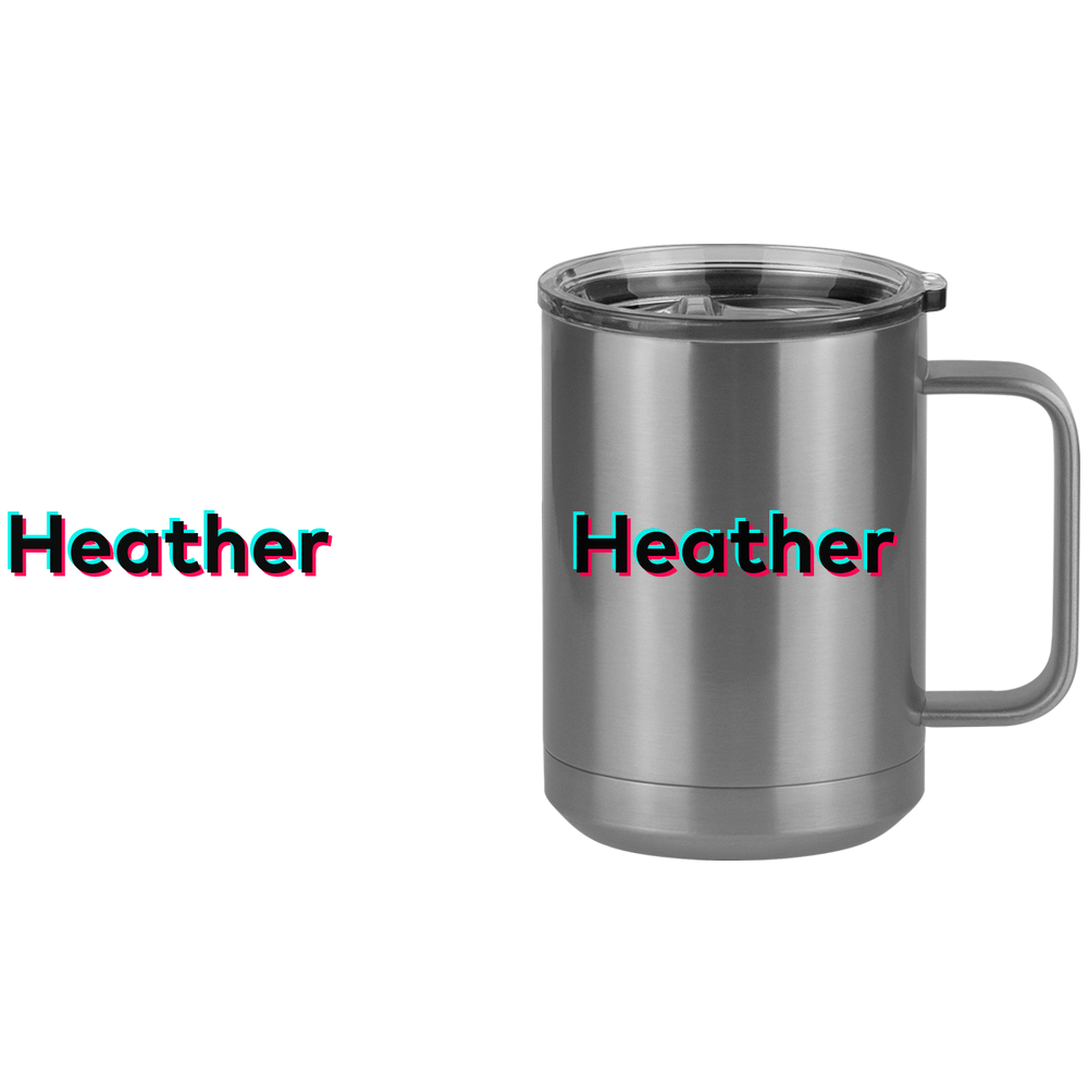 Heather Coffee Mug Tumbler with Handle (15 oz) - TikTok Trends - Design View