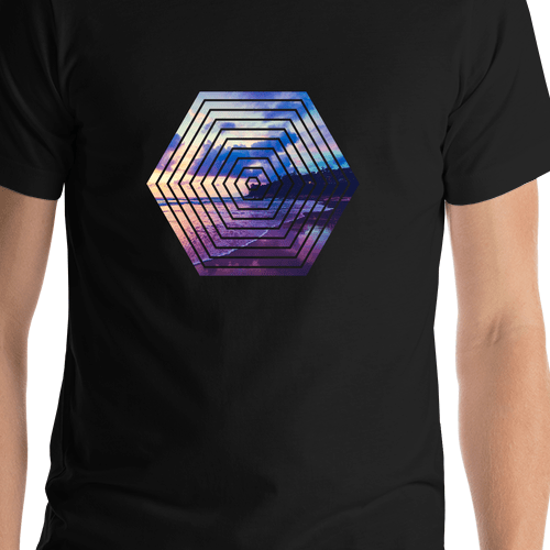 Hexagon Beach T-Shirt - Shirt Close-Up View