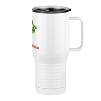 Thumbnail for Personalized Holly Leaves Travel Coffee Mug Tumbler with Handle (20 oz) - Front print - Right View