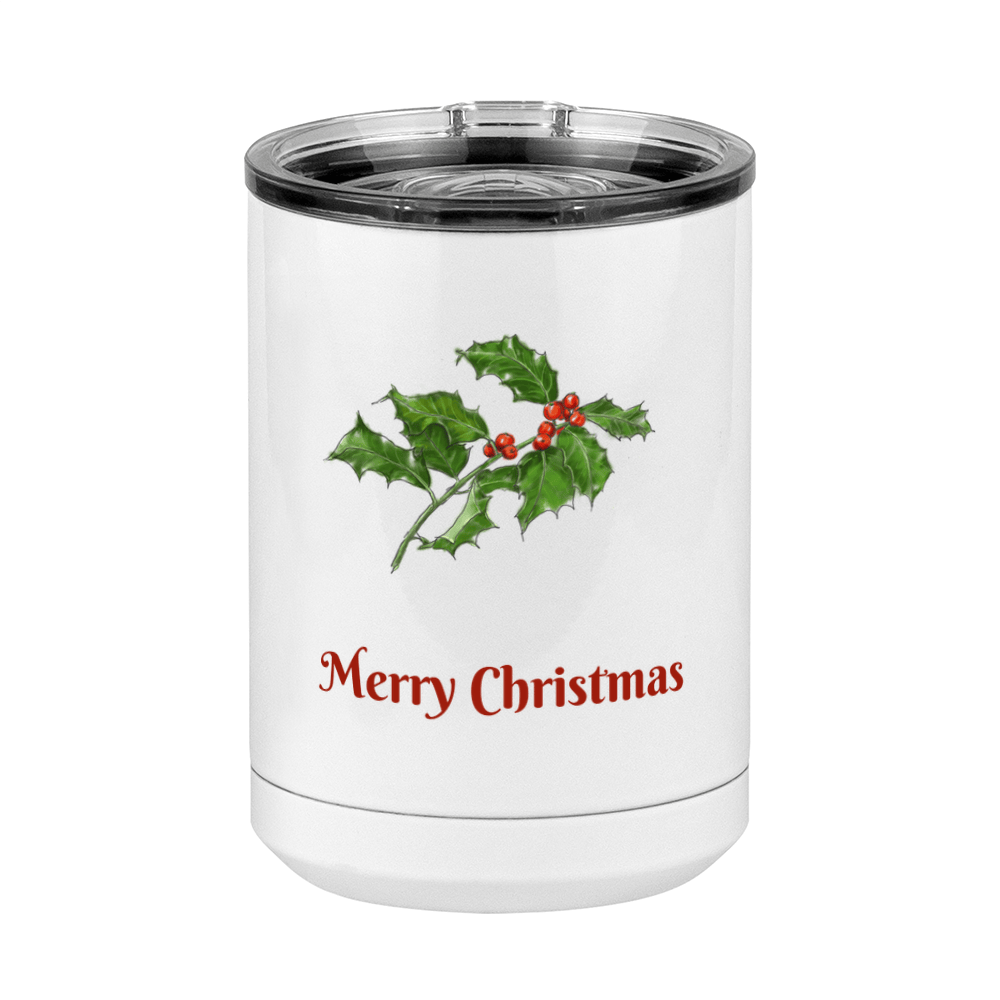 Personalized Holly LeavesCoffee Mug Tumbler with Handle (15 oz) - Front print - Front View