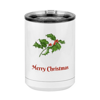 Thumbnail for Personalized Holly LeavesCoffee Mug Tumbler with Handle (15 oz) - Front print - Front View