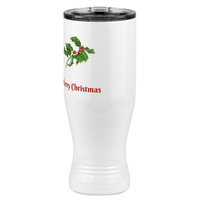 Thumbnail for Personalized Holly Leaves Pilsner Tumbler (20 oz) - Front print - Front Right View