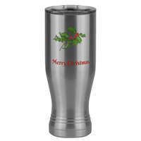 Thumbnail for Personalized Holly Leaves Pilsner Tumbler (20 oz) - Front print - Front View