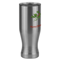 Thumbnail for Personalized Holly Leaves Pilsner Tumbler (20 oz) - Front print - Front Left View