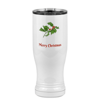 Thumbnail for Personalized Holly Leaves Pilsner Tumbler (14 oz) - Front print - Front View
