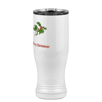 Thumbnail for Personalized Holly Leaves Pilsner Tumbler (14 oz) - Front print - Front Right View