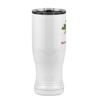Thumbnail for Personalized Holly Leaves Pilsner Tumbler (14 oz) - Front print - Left View